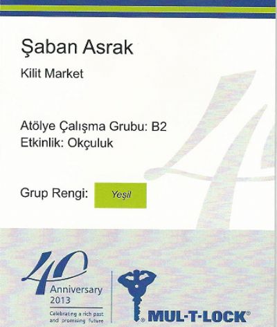 Multlock Kilit Seminer ve Eğitim Belgeleri Multlock Kilit Seminer ve Eğitim Belgeleri